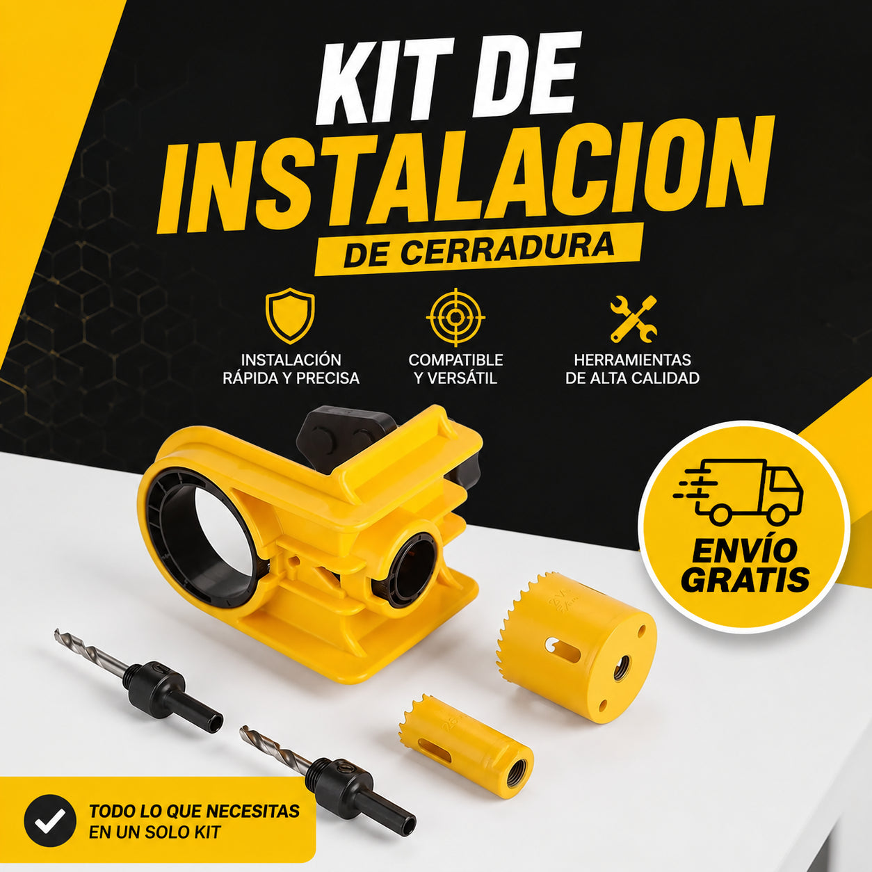 KIT INSTALACION CERRADURA