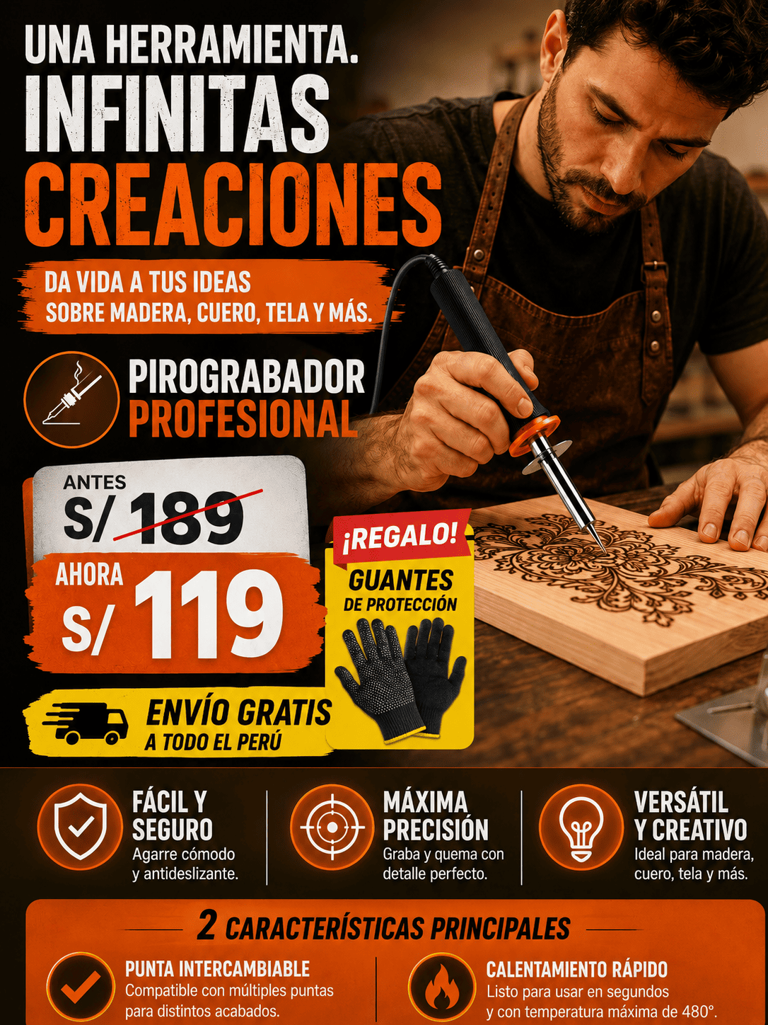 KIT DE PIROGRABADO