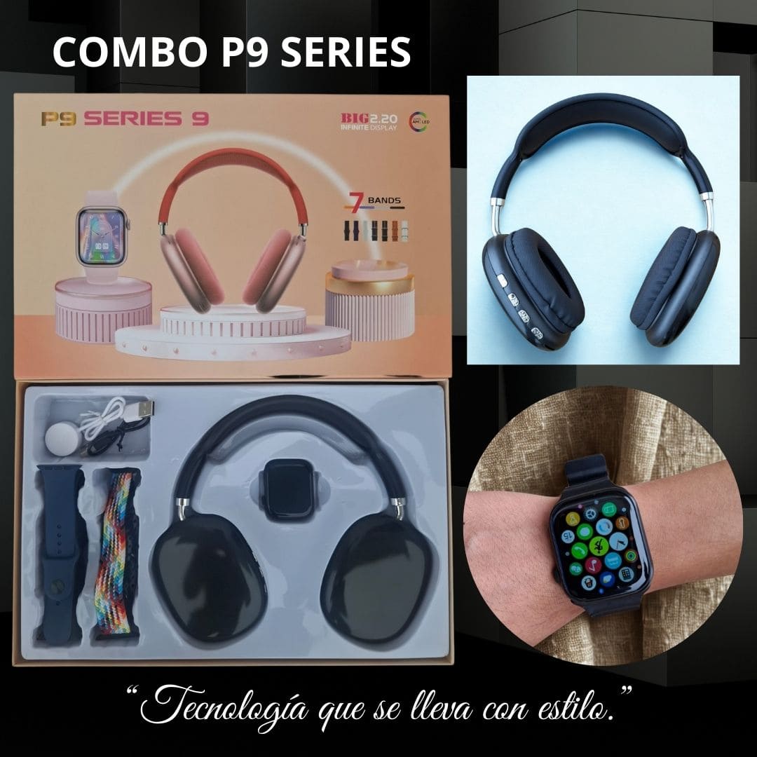 Combo P9 ULTRA 2 smartwatch + audífonos inalámbricos