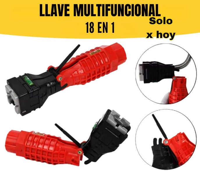 Llave Multifuncional de gastfeteria 18 en 1