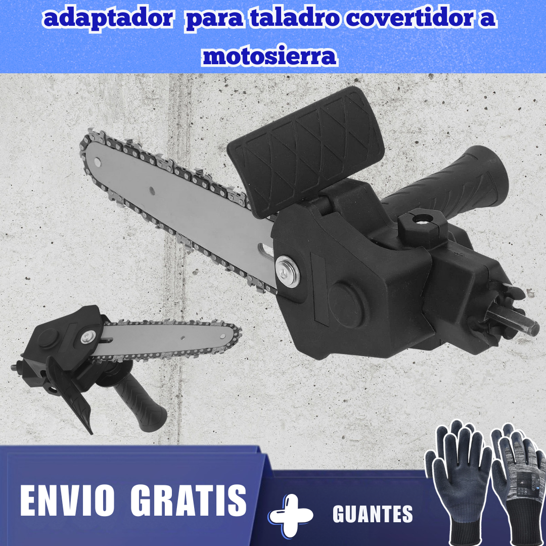 adaptador para taladro convertidor a motosierra