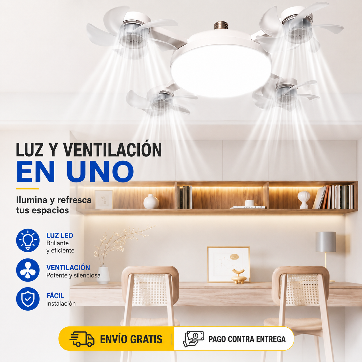 FOCO VENTILADOR DE 4 ASPAS