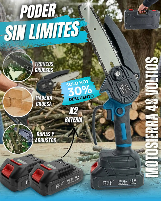 Motosierra Eléctrica Profesional 48V(2 baterias)