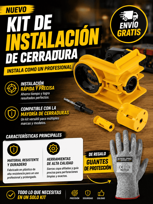 KIT INSTALACION CERRADURA