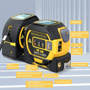 CINTA METRICA LASER DIGITAL 3 EN 1