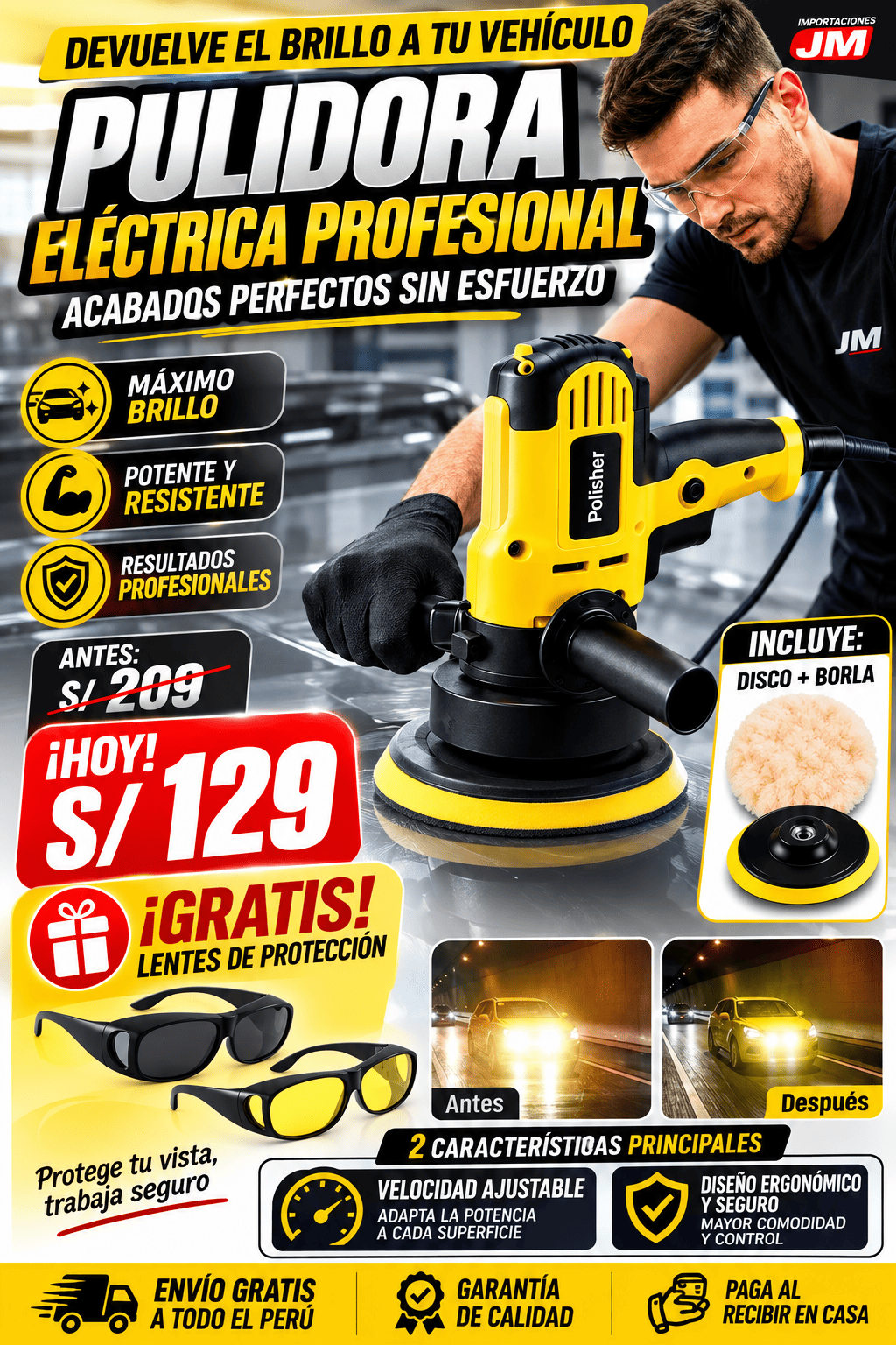 PULIDOR ELECTRICO PROFESIONAL