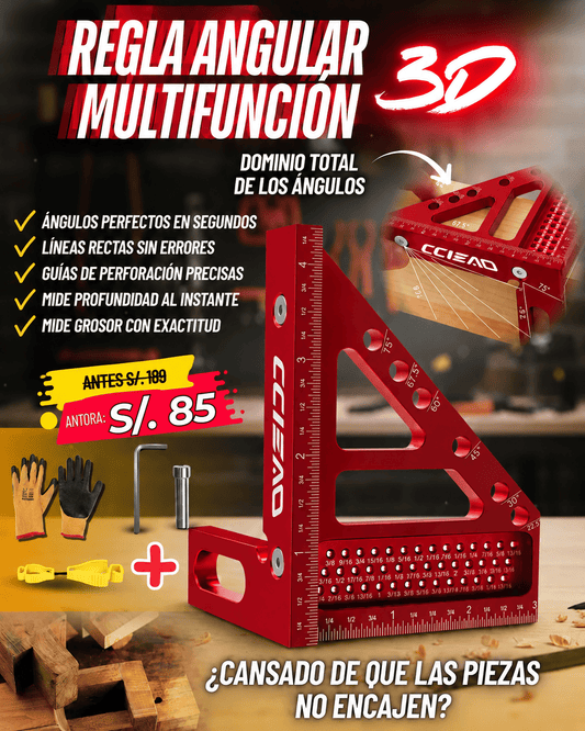 Regla multiangulo 3D