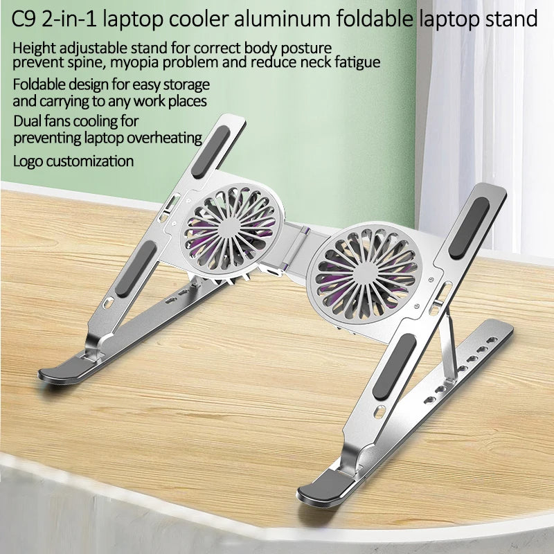 Soporte Laptop plegable con Ventilador PREMIUM