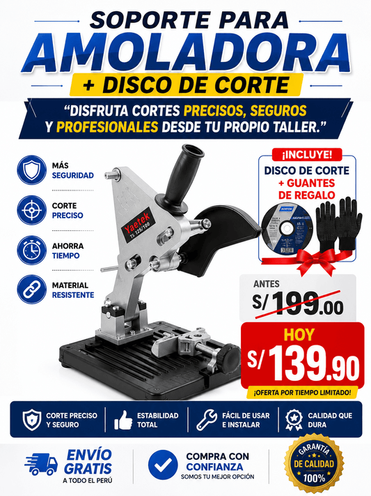 SOPORTE DE AMOLADORA + DISCO DE REGALO