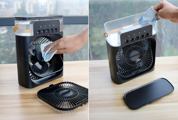 VENTILADOR DE AIRE PORTATIL CON HUMIDIFICADOR