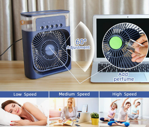 VENTILADOR DE AIRE PORTATIL CON HUMIDIFICADOR