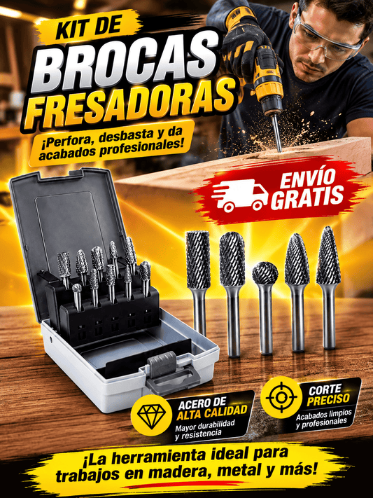 KIT DE BROCAS FRESADORAS