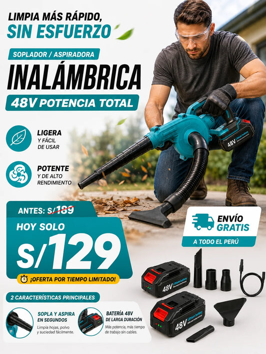 SOPLADORA Y ASPIRADORA 48V