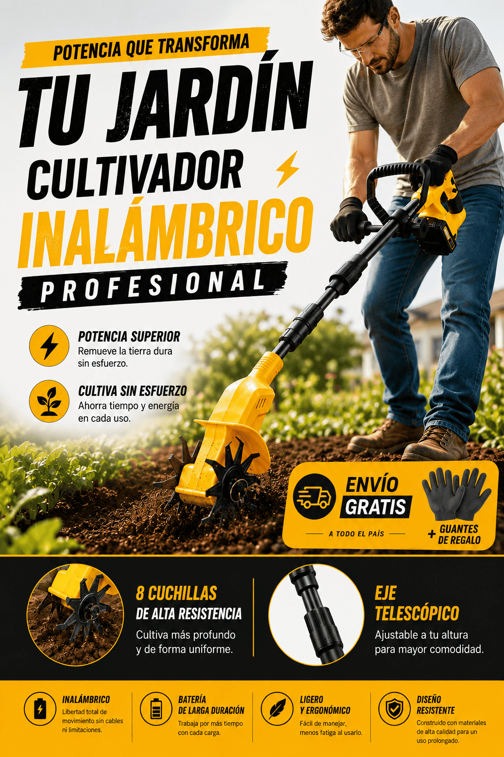 CULTIVADOR INALAMBRICO