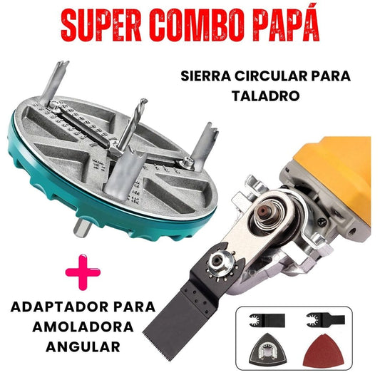 Combo Papá: Sierra Circular Ajustable + Adaptador Multiusos