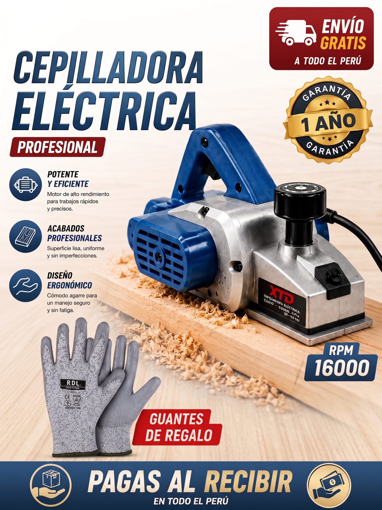 CEPILLADORA ELECTRICA-CARPINTERO