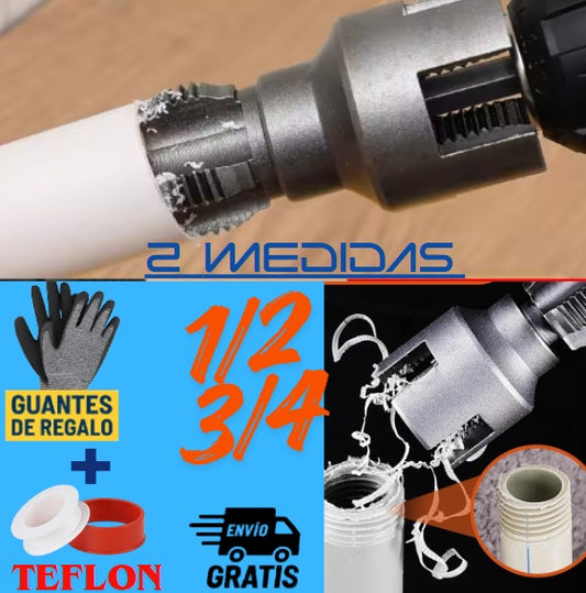 Enhebrador de Tubos de PVC 2 en 1 Pack de Enhebradores para Gasfitería