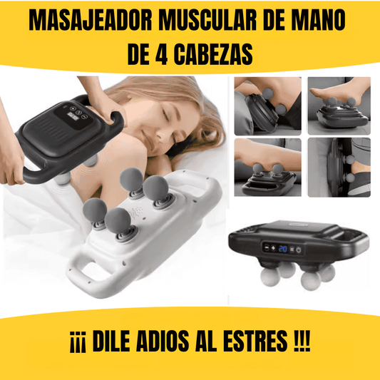 MASAJEADOR DE MANO DE 4 CABEZAS
