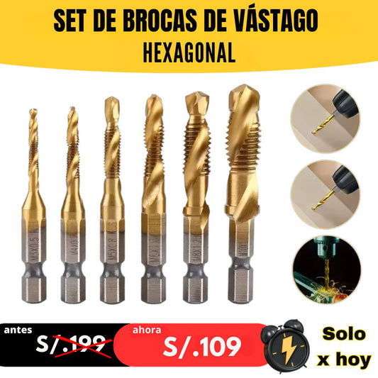 Set de Brocas de Vástago Hexagonal