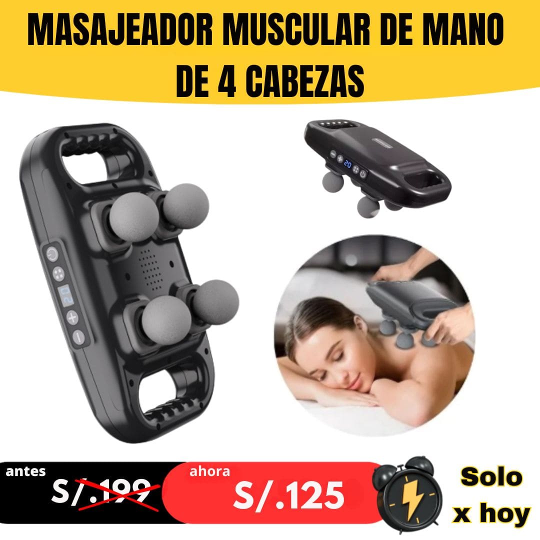 MASAJEADOR DE MANO DE 4 CABEZAS