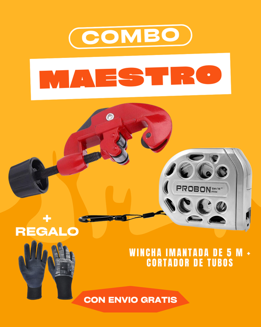 Combo maestro - wincha de 5 m + cortador de tubos