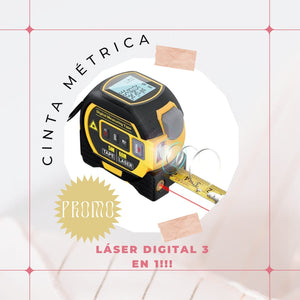 CINTA METRICA LASER DIGITAL 3 EN 1