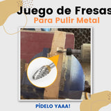 juego de fresas para pulir metal