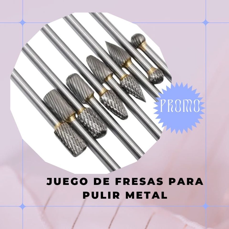 juego de fresas para pulir metal