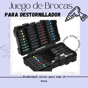 Juego de brocas de destornillador de impacto para madera, Metal, acero, herramienta eléctrica con estuche