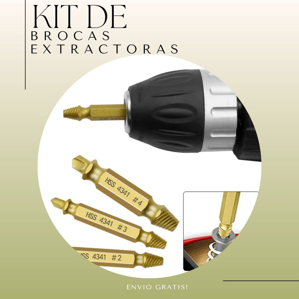 BROCAS DE EXTRACTOR DE TORNILLOS DAÑADOS