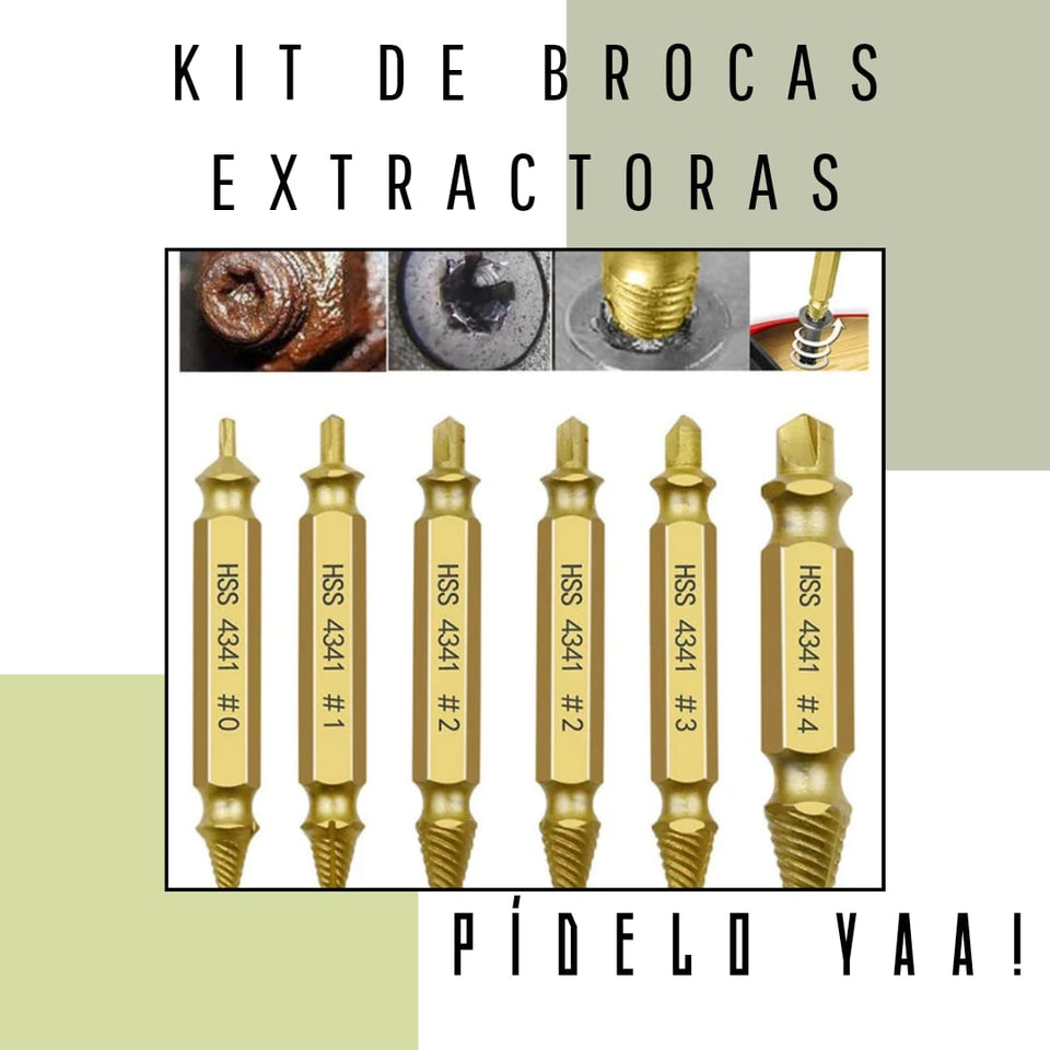 BROCAS DE EXTRACTOR DE TORNILLOS DAÑADOS