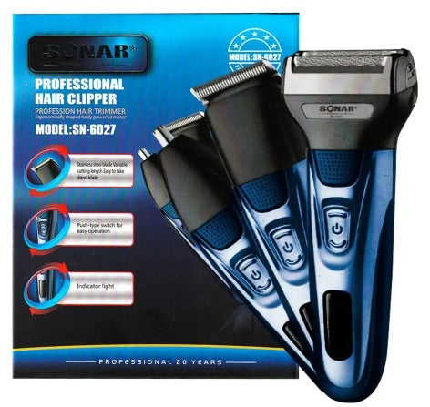 AFEITADORA PROFESIONAL 3 EN 1 SONAR