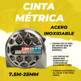 WINCHA METRICA (ACERO INOXIDABLE) 7.5 MTS