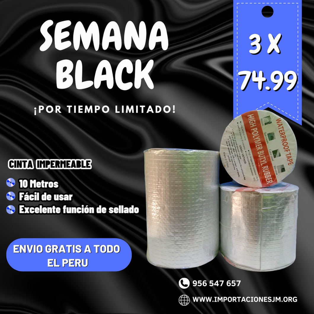 CINTA IMPERMEABLE DE 10 MTRS CADA ROLLO