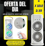 Ventilador portátil de doble extremo con enfriador