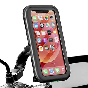 SOPORTE IMPERMEABLE 360° PARA TELEFONO CELULAR PARA MOTOCICLETAS.