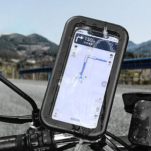 SOPORTE IMPERMEABLE 360° PARA TELEFONO CELULAR PARA MOTOCICLETAS.