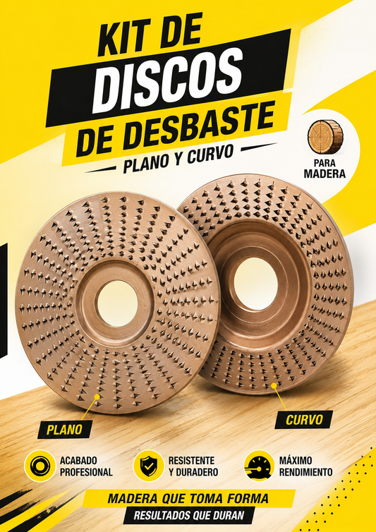PACK DE DOS DISCOS DE DESBASTE