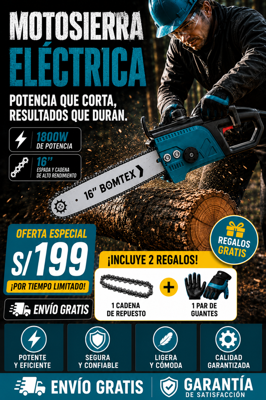 MOTOSIERRA ELECTRICA 16 PULGADAS