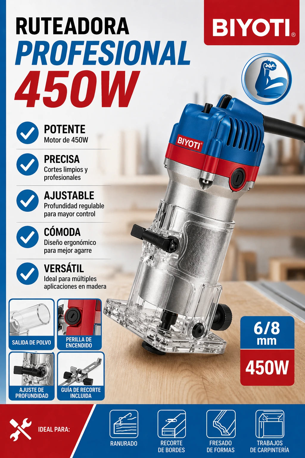 RUTEADORA  PROFESIONAL 450W